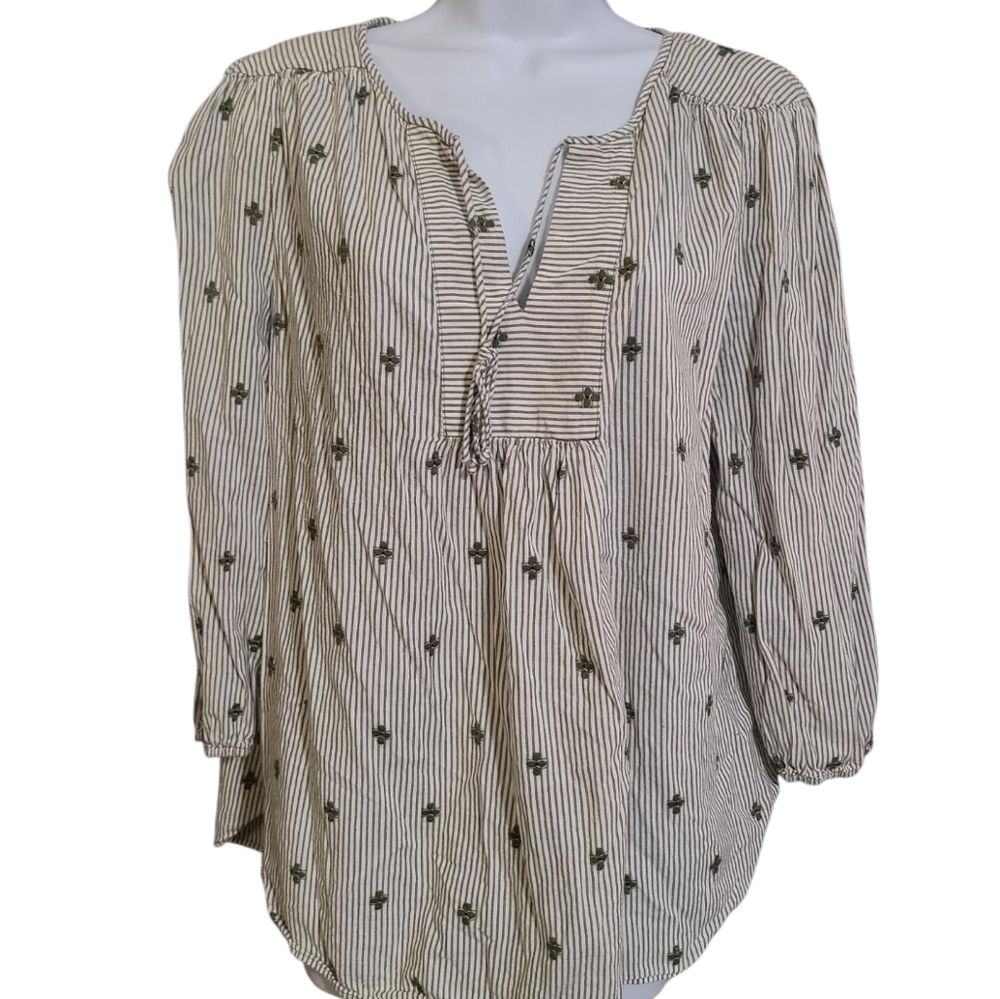 ST JOHNS BAY striped blouse XL